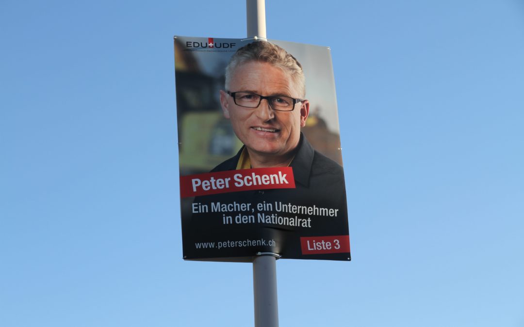 Endspurt mit dem Plakatieren