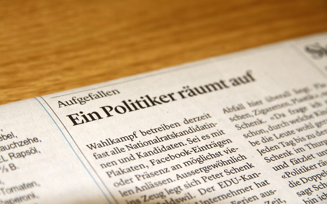 Ein Politiker räumt auf